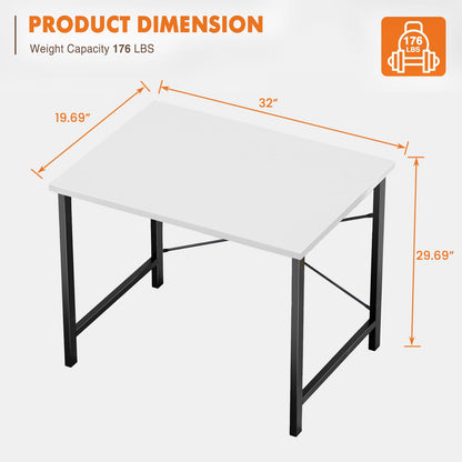 Sweetcrispy 32 Inch Small Computer Desk, Home Office Desk
