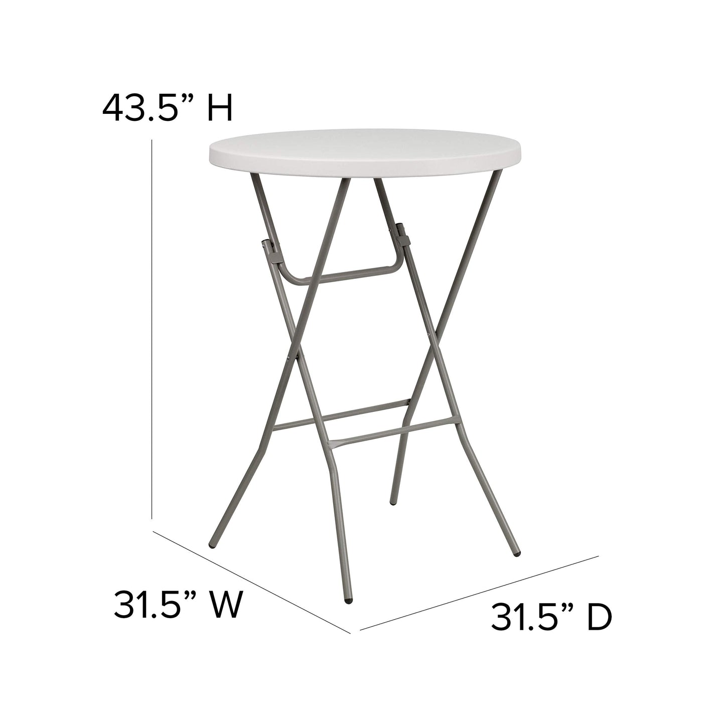 Flash Furniture Kathryn 31.5" Round All-Occasion Folding Bar Height Table