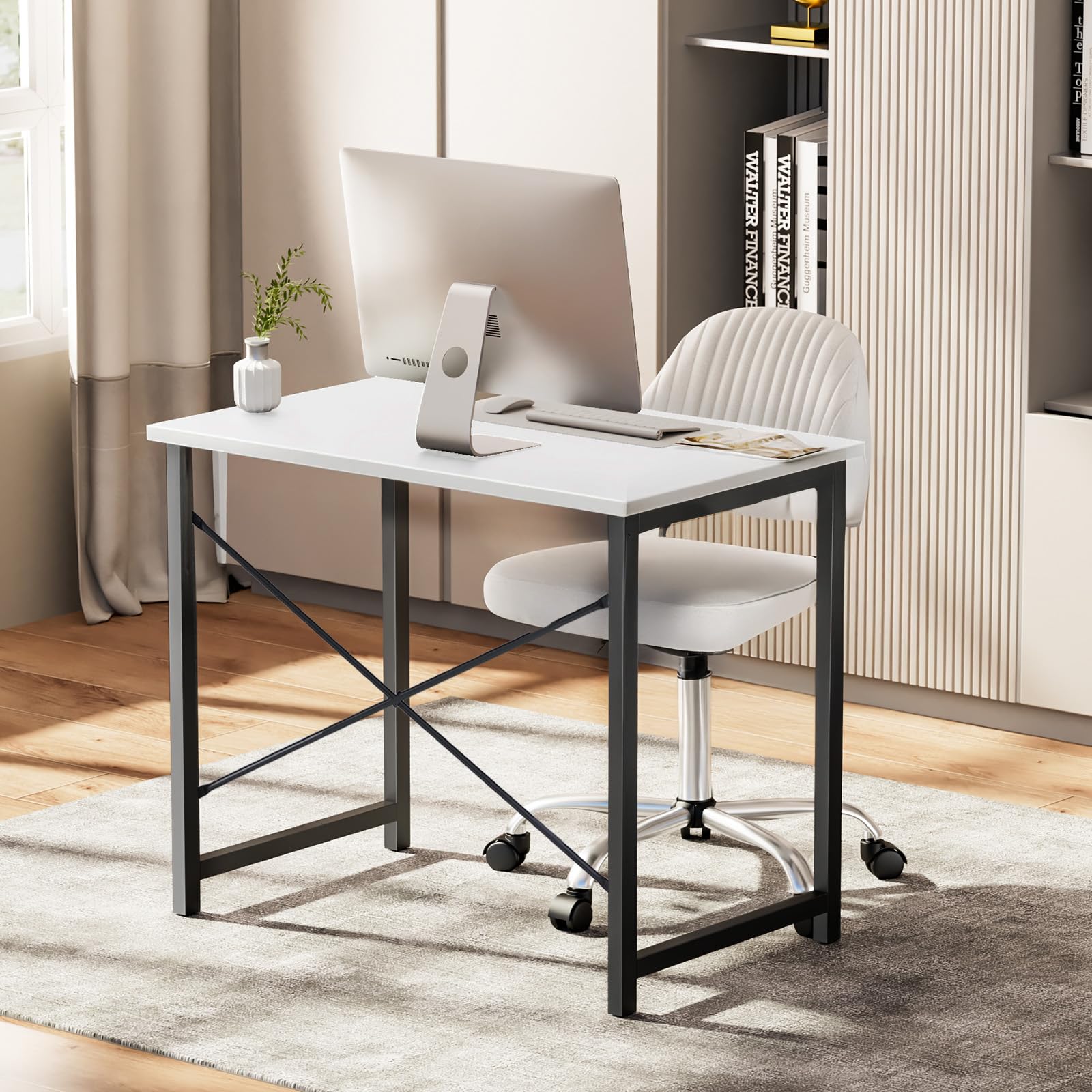 Sweetcrispy 32 Inch Small Computer Desk, Home Office Desk