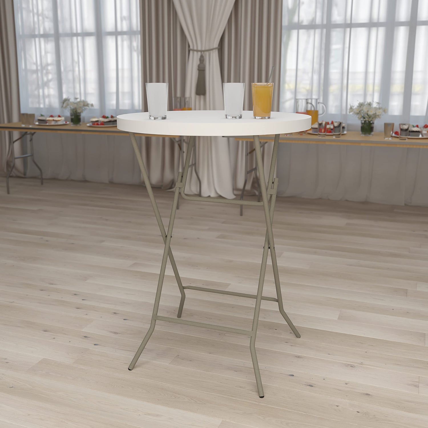 Flash Furniture Kathryn 31.5" Round All-Occasion Folding Bar Height Table